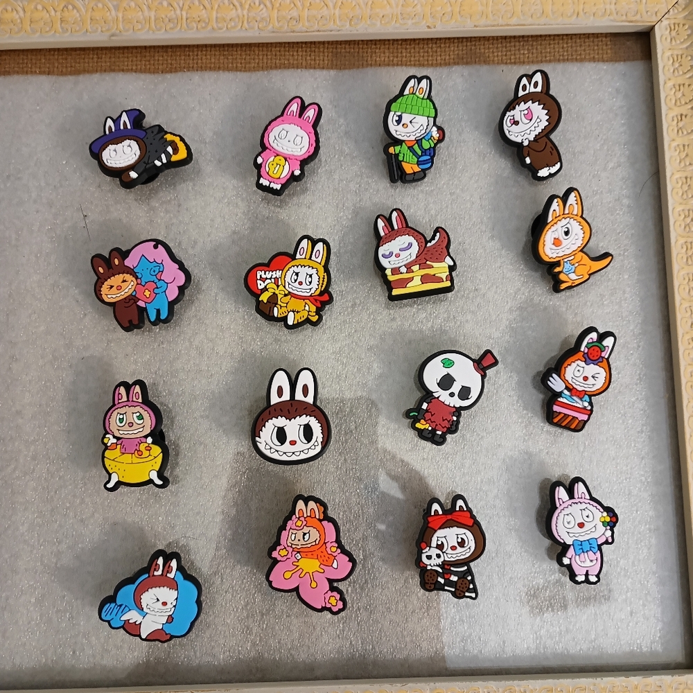 Labubu Croc Charms Lot Of 16